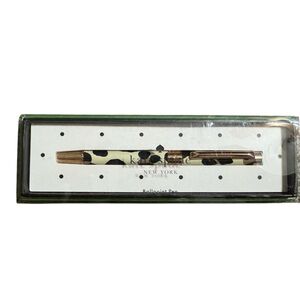 Kate Spade Black and Cream Pen NEW IN BOX